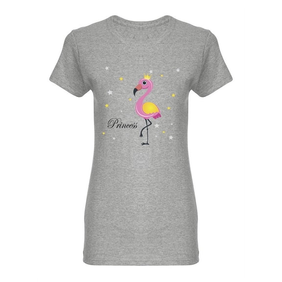 Little Princess Pink Flamingo Shaped T-Shirt Women -Image by Shutterstock, Female XX-Large