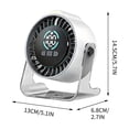 thumbnail image 3 of Ohufall 100 Speed Quiet Transparent Mini Desk Fan USB Rechargeable Portable Circulation Fan For Office Home, 3 of 7
