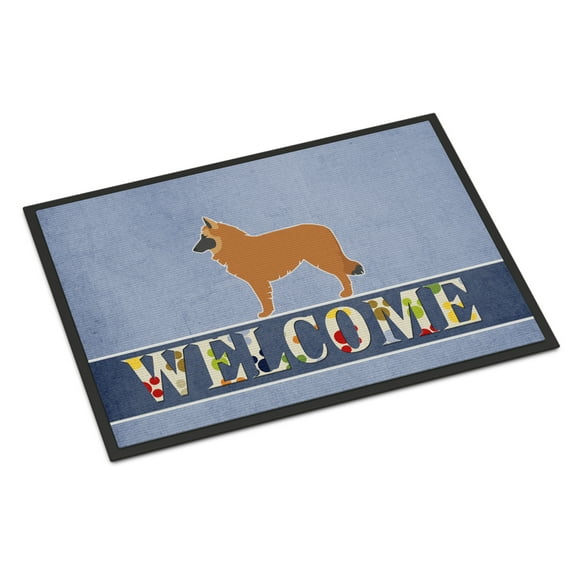 Carolines Treasures BB5565MAT Belgian Shepherd Welcome Door Mat Indoor Rug or Outdoor Welcome Mat 18x27 Doormat  18H X