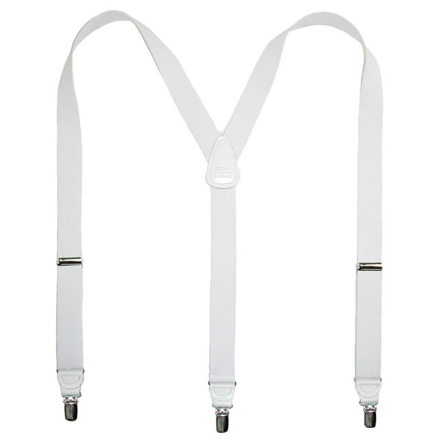 CTM® Elastic Clip End Premium Solid Suspenders (Men's Big & Tall)