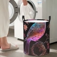 thumbnail image 4 of Lsque Bird4 pattern Laundry Hamper Basket, Tall Woven Rope Hamper Basket for Clothes, Lightweight Storage Basket, Collapsible Waterproof-Medium, 4 of 8