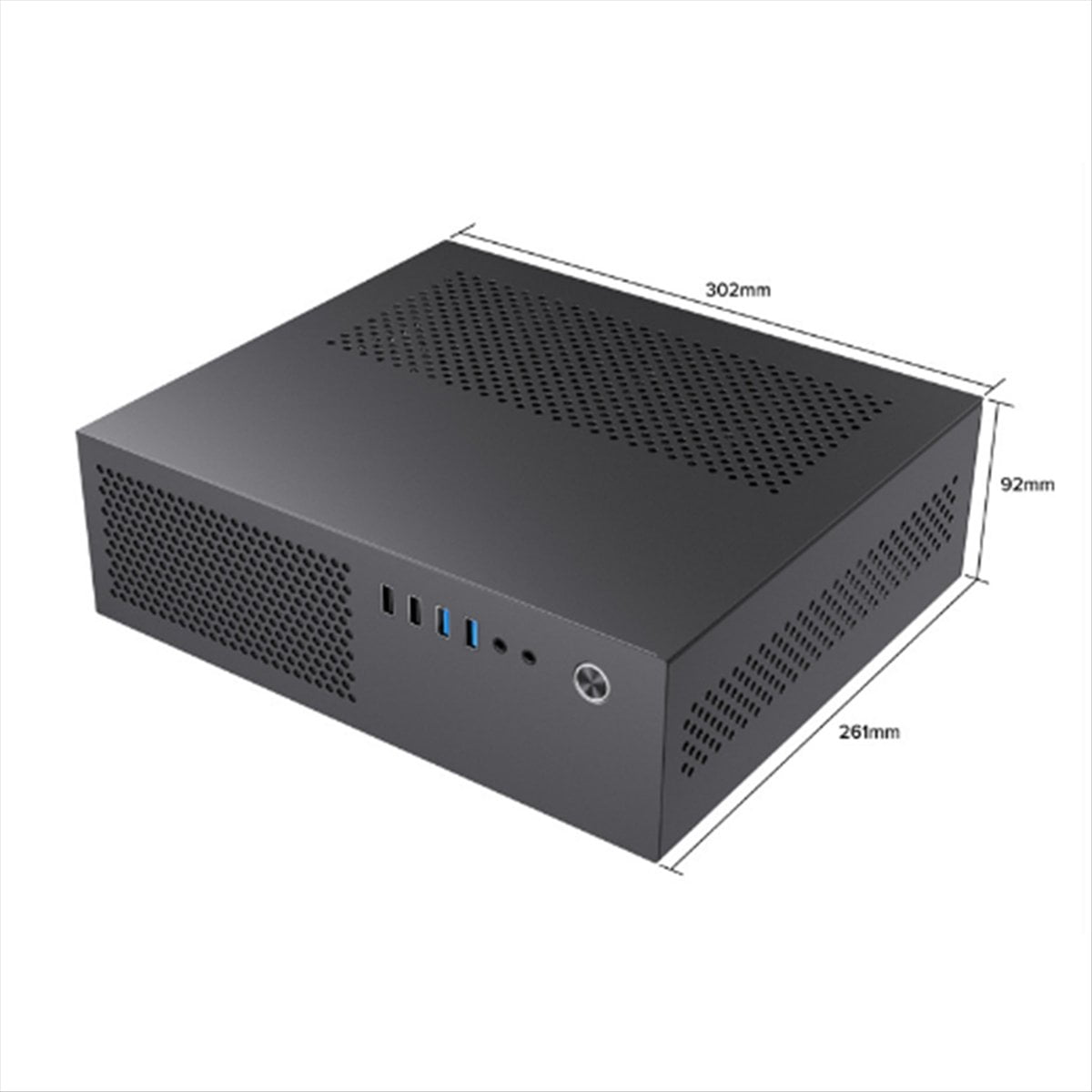 Computer Case SKTC A10 Mini Desktop HTPC Computer Case for MATX 24X24 Motherboard Small 1U 7.3L Computer Case,1 x computer case,Black