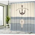 thumbnail image 4 of Ambesonne Nautical Shower Curtain, Vintage Marine Ocean Print, 69"Wx75"L, Slate Blue, 4 of 4