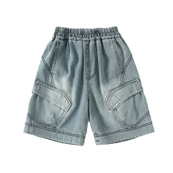 Boys Jean Shorts Slim Fit Mid-Thigh Jogger Baby Boy Clothes Summer Kid Clothes 5-6 Years Boys Fashion