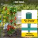 thumbnail image 1 of VEVOR Jaulas de Soporte para Plantas 3 Piezas Acero Cuadrado 37x37x100 cm Verde, 1 of 9