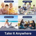 thumbnail image 6 of Solvanta Extra Large Outdoor Picnic Blanket, 80 X 80 Inches (Approx. 20.8 X 20.8 Cm), Waterproof Foldable Plaid Mat Suitable For Beach Camping Park Lawn, 6 of 10