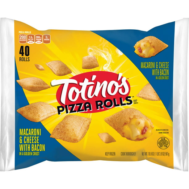 Totino S Macaroni And Cheese With Bacon Pizza Rolls 19 8 Oz Walmart Com Walmart Com