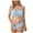 Blue, variant on Wamejoo Women's Ruffle Strapless Bikini Set 2 Piece Bandeau Swimsuit High Waist Bathing Suits (Blue, L)
