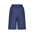 thumbnail image 6 of Ahdbta Bermuda Shorts for Women Knee Length Plus Size Summer Casual Beach Short Elastic Waist Drawstring Comfy Trendy Long Shorts, 6 of 8