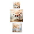 thumbnail image 2 of Designart "Warm Beige Maple Elegance" Trees Oversized Traditional Clock - Set Of 3 - Extra large Clock For Office Décor - Large Vertical Clock, 2 of 6