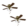 thumbnail image 1 of Ventilador De Techo Con Lampara 42 Pulg Aspas De Madera 2Pzs cafe 42 pulgadas, 1 of 5