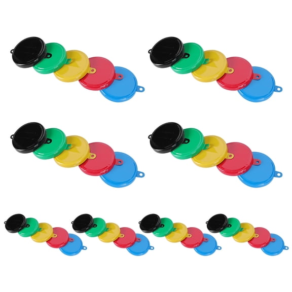 NICEXMAS 40Pcs Bucket Seal Lid for Transportation Storage Round Shape Assorted Color 3.50X1.10in