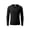 Black, variant on Men'S V-Neck Ribbed Slim Fit Long Sleeve Base Layer T-Shirt White L