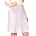thumbnail image 4 of Sakkas Amira Accordion Pleated Midi Crepe Slim Skirt with Elastic Waist - Blue/pink - One Size Regular, 4 of 5