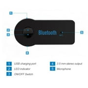 Wireless Bluetooth Car Receiver Adapter with 35mm Aux for Music Audio _ γ,