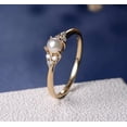 thumbnail image 2 of 14k Rose Gold Engagement Ring - Pearl Engagement Ring - Diamond Engagement Ring - Dainty Ring - Pearl Jewelry - 14k Gold Ring - Pearl Ring, 2 of 4