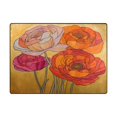 thumbnail image 5 of Yayeee Area Rugs for Living Room 5.2'x4' Non Slip Washable Bedroom Floor Carpet, Orange Abstract Floral, 5 of 5