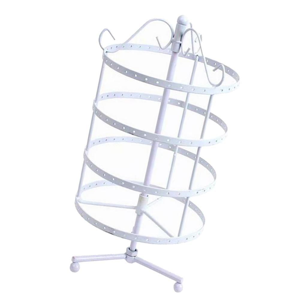 Details about   Classic 4 Tier Heavy Duty Metal Rotating Tabletop Hook Earrings Jewelry Display 