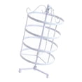 thumbnail image 3 of Soporte de exhibición de suspensión de organizador de joyería de metal de 4 niveles Fernando estante giratorio para aretes Blanco, 3 of 8