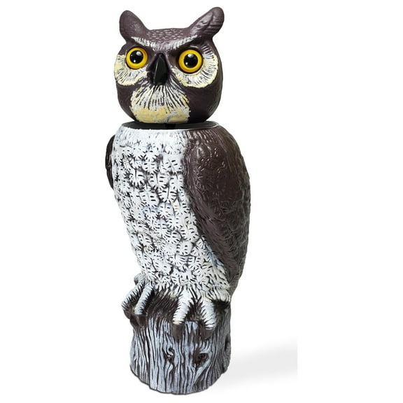 Dalen SOL-R Action Large Solar Fake Owl Decoy to Scare Away - 18" Tall - 360º Rotating Head 18 In.