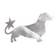 thumbnail image 1 of Decoraciones Del Árbol de Navidad,Dachshund Perro Estrella Decoración Del Árbol de Navidad 27x15cm para la Decoración Del Hogar,Hierro Artesanal con Clip Pesado,Regalo de Árbol de Navidad para Amantes, 1 of 7