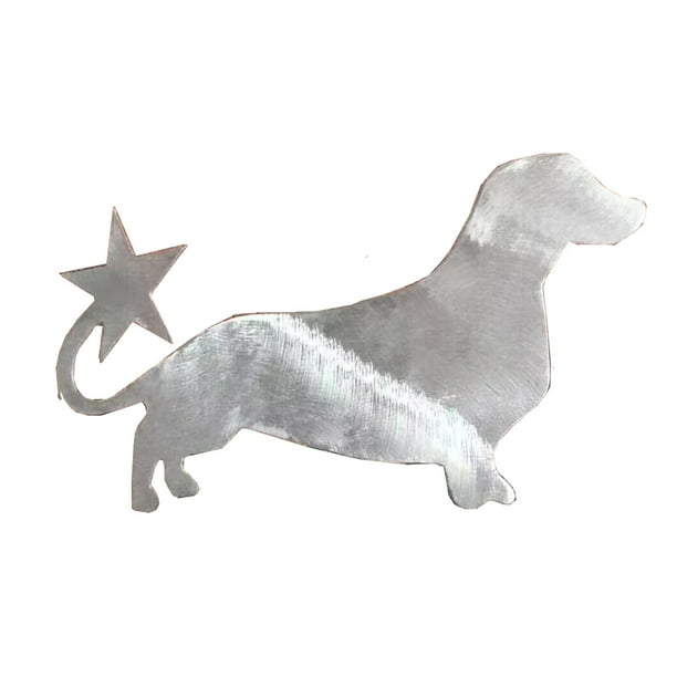 Decoraciones Del Árbol de Navidad,Dachshund Perro Estrella Decoración Del Árbol de Navidad 27x15cm para la Decoración Del Hogar,Hierro Artesanal con Clip Pesado,Regalo de Árbol de Navidad para Amantes