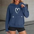thumbnail image 4 of Football Hoodies for Women 2025 Long Sleeve Half Zip Hooded Sweatshirt with Pockets Y2K Pullover Tops, 4 of 6