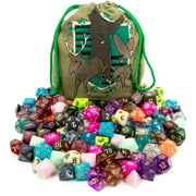 Wiz Dice Bag of Tricks: Collection of 140 Polyhedral Dice in 20 Guaranteed Complete Sets for Tabletop Role-playing Games – Neons, Translucents, & Sparkly Glitters