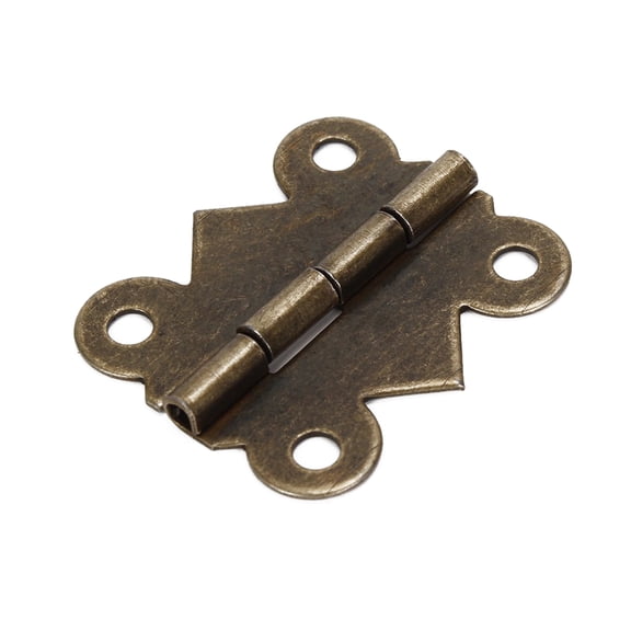 YSNOOWE 20Pcs Ornate Box Hinges Mini Iron Hinges for Jewelry Box 1In Vintage Style Bronze Color