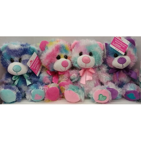Way To Celebrate Purple Glitter Bear Valentine's Day Plush ...