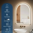 thumbnail image 5 of Arched LED Bathroom Mirror,Bathroom Mirror with Lights-Anti-Fog,Bathroom Mirror with Frontlit and Backlit,Dimmable-LED Mirror for Bathroom,3 Colors, 5 of 8