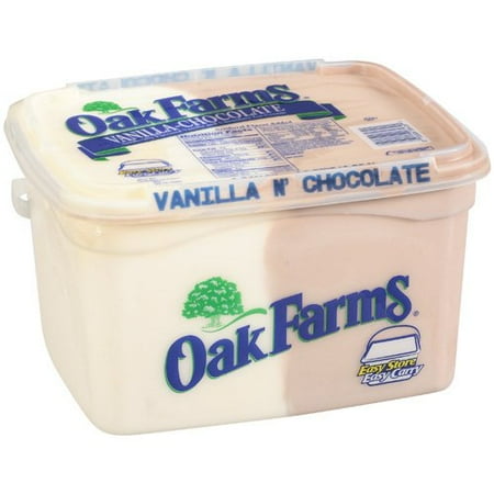 Oak Farms Vanilla-Chocolate Ice Cream, 4.25 l
