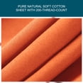 thumbnail image 3 of REGALWOVEN 15" Large Pocket Bottom Sheets 200TC Cotton Fitted Sheet Breathable Durable Queen Orange, 3 of 7