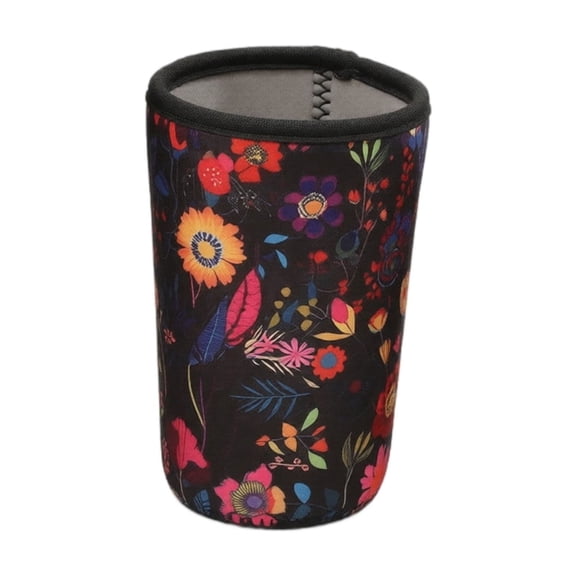 Neoprene Insulated Cup Sleeve Reusable Drink Cooler Cover Heat Resistant Beverage Holder Printed Floral and Bow Pattern for Hot and Cold Drinks Multicolor 1 Pack