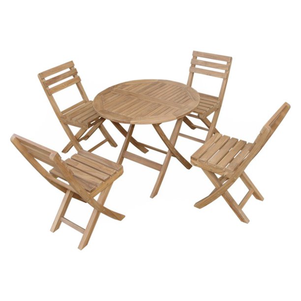 Anderson Teak Alabama Folding Patio Dining Set Walmart Com Walmart Com
