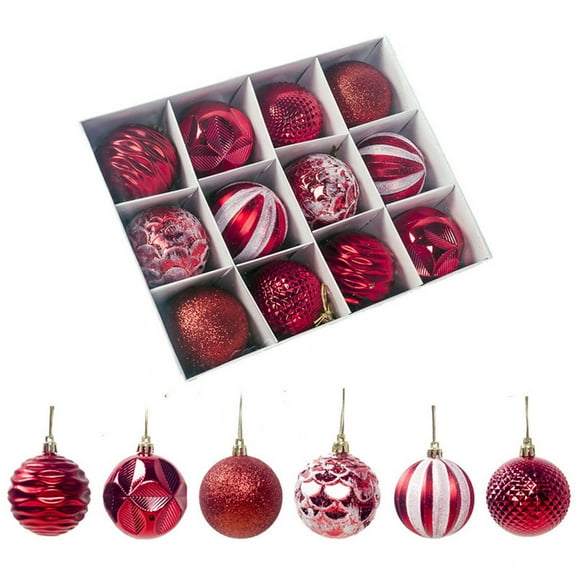 KBODIU 12 PCS Christmas Balls 6cm/2.36in Christmas Tree Balls Ornaments Set Shatterproof Christmas Bulbs Xmas Tree Hanging Decorations for Holiday, Wedding Decor