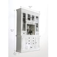 thumbnail image 5 of Beaumont Lane Solid Mahogany Pure White China Cabinet Rectangular Beveled Glass 86.6" Unassembled, 5 of 5