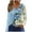 #012-Blue, variant on Craaazy Long Sleeve Shirts for Women V Neck Fall Tops Vintage Floral Gifts Printed Tunic Tops