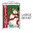 thumbnail image 2 of Welcome Snowman Christmas Garden Flag - 28" x 40", Double Sided, 2 of 2