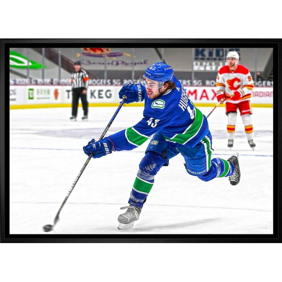 Frameworth Quinn Hughes 20x29 Canvas Framed Canucks