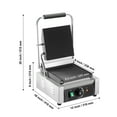 thumbnail image 2 of KFFKFF Professional Panini Press, 1800W Electric Grill for Sandwiches, Stainless Steel Contact Grill with Temperature Adjustment & 9"x9" Enamel-Coated Plate for Various Meats, 2 of 9