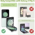 thumbnail image 3 of for Samsung Galaxy Z Flip 5 Case with Ring, Shockproof Thin Slim PC Protective Phone Case for Galaxy Z Flip 5G, Matcha Green, 3 of 16