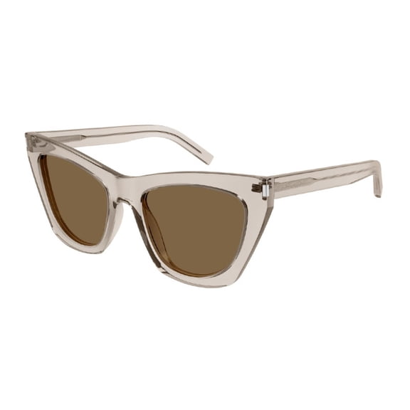 Saint Laurent SL214KATE 032 55mm Cat Eye Sunglasses Women's Transparent Beige
