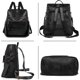 thumbnail image 2 of Mochila negra para mujer, diseño multiusos, bolso convertible, bolso de hombro, bolso de viaje, 2 of 5