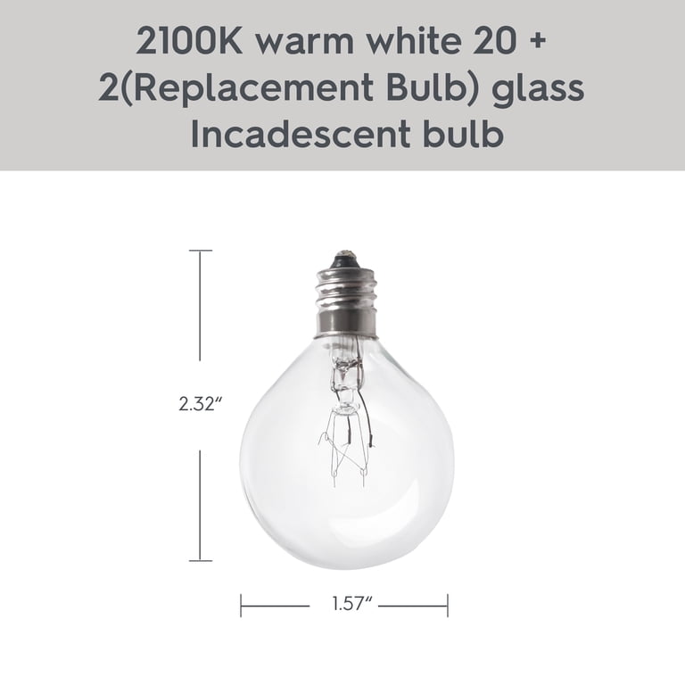Better Homes & Gardens G40 Clear Globe String Lights, 20-Count photo 5