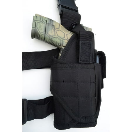 Tactical Leg Thigh Gun Pistol Holster or Open Carry Belt Duty Holster (Best 45 Gun To Carry)