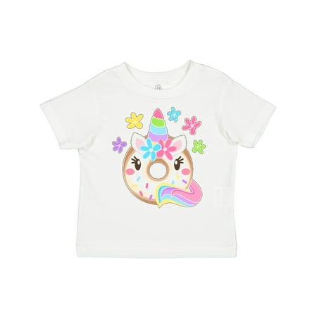 

Inktastic Unicorn Doughnut with Sprinkles and Flowers Gift Toddler Boy or Toddler Girl T-Shirt