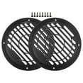 thumbnail image 1 of Unique Bargains 2 Pcs 4.5' Car Speaker Grills Cover Round 4.5 Inch Audio Subwoofer Protector with Screws ABS Black, 1 of 8
