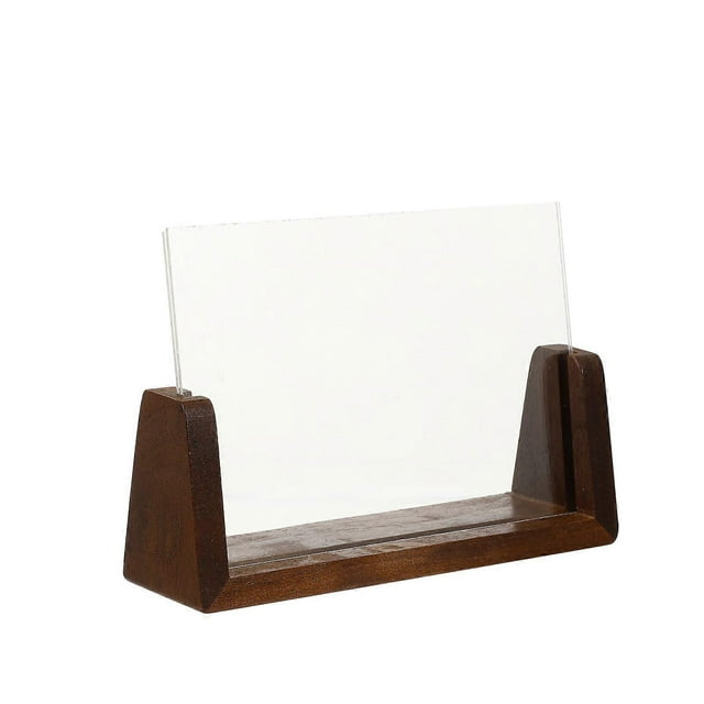 Clear Wood Photo Base Wooden Photo Frame Display Stand for Certificate 1Set