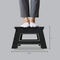 thumbnail image 4 of Brookstone 9 inch Plastic Folding Step Stool, Non-Slip, 1 Step, Holds up to 300 Pounds, Black, 4 of 8